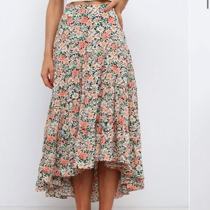 Midi floral skirt
